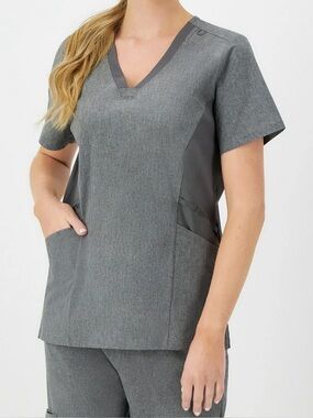 Hanes V-Neck Scrub Top Size L